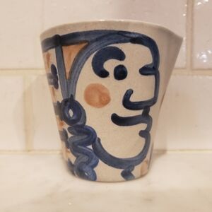 M A Hadley Pottery Stoneware Bar Measuring Shot Glass Firewater Pitcher